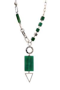 Колье из микса полудрагоценных и искусственных вставок (бижутерия)