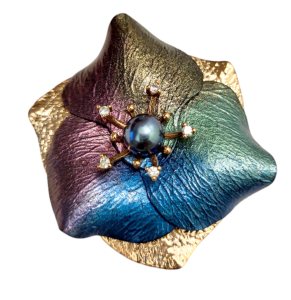 Брошь-кулон "Волшебный сад" с жемчугом