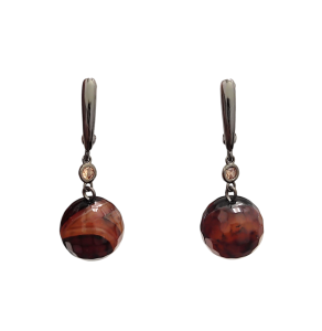 Серьги из микса полудрагоценных и искусственных вставок (бижутерия)