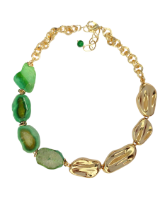 Колье с халцедоном