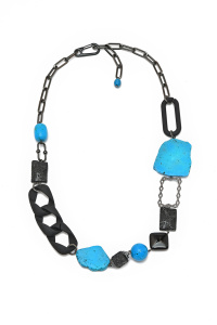 Бусы из микса полудрагоценных и искусственных вставок (бижутерия)