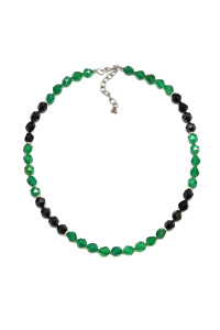 Бусы из микса полудрагоценных и недрагоценных вставок (бижутерия)