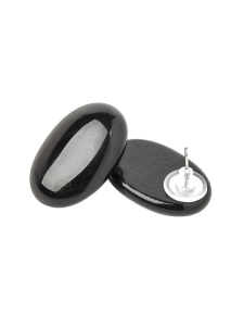 Серьги-пусеты из муранского стекла (бижутерия)