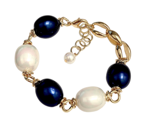 Браслет из микса полудрагоценных и искусственных вставок (бижутерия)