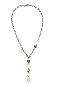 Колье из микса полудрагоценных и искусственных вставок (бижутерия)