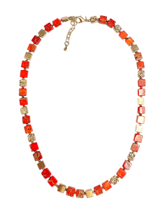 Колье " Законы геометрии" с варисцитом и гематитом