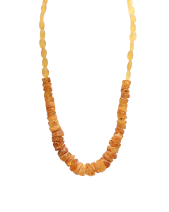Бусы из необработанного янтаря (бижутерия)