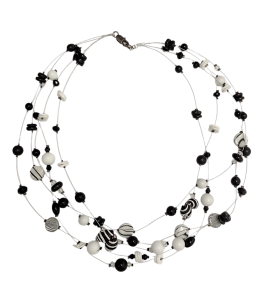 Колье "Фантазия" с агатом, перламутром и раковиной