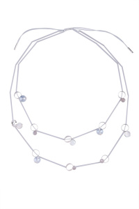 Колье из микса полудрагоценных и искусственных вставок (бижутерия)