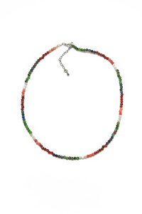 Бусы из микса полудрагоценных вставок (бижутерия)