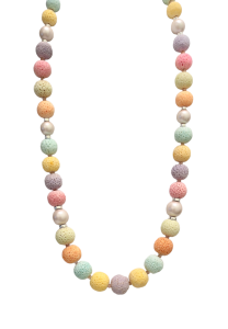 Бусы из микса полудрагоценных вставок (бижутерия)