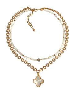 Колье "На удачу" с перламутром