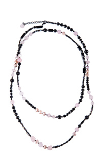 Бусы из микса полудрагоценных вставок (бижутерия)