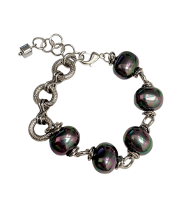 Браслет из микса полудрагоценных и искусственных вставок (бижутерия)