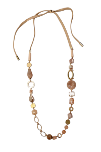 Колье из микса полудрагоценных и искусственных вставок (бижутерия)